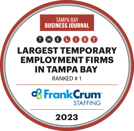 Largest Temporary Firm in Tampa Bay Award for 2023 