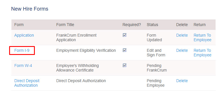 I-9 Form