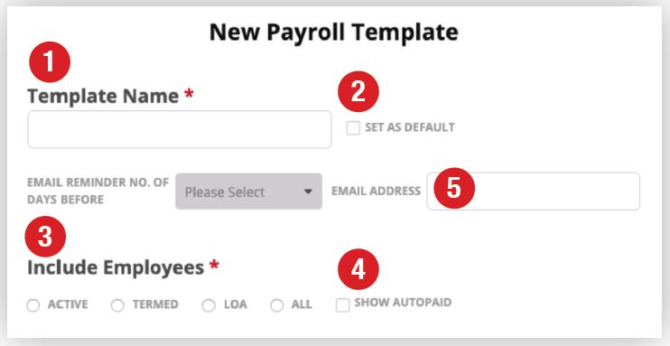 New Payroll template